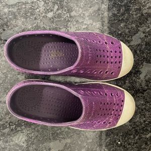 Purple Glitter Natives Big Kid Girls Size C11